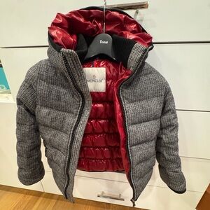 Moncler Red and Gray Quilted Jacket